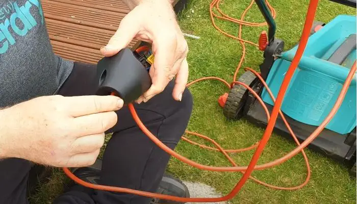 Extended cables can damage the mower